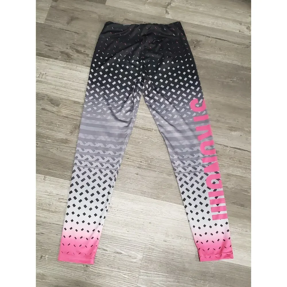 Justice Black Colorful Sprinkle Design STRONG Stretch Leggings | Size 16